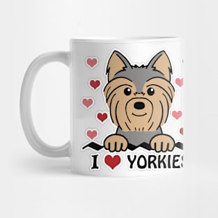 I Love Yorkies Mug